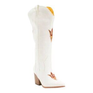 VACCARI BOOTS White Asu Blair Tall Heeled Western Boots